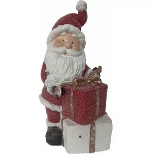 Ceramiczny Mikołaj z prezentami LED 44 cm - Ozdoby bożonarodzeniowe - miniaturka - grafika 1