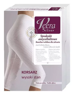 Veera Silver Spodenki Antycellulitowe Korsarz Wysokie Rozmiar XL - Majtki damskie - miniaturka - grafika 1