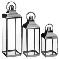Świeczniki - Atmosphera Lampion dekoracyjny latarenka świecznik metalowy 3 sztuki w komplecie B07K1CH47K - miniaturka - grafika 1