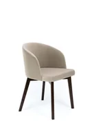 Krzesła - Flavio 2 krzesło tapicerowane beżowe nogi kolor orzech - miniaturka - grafika 1