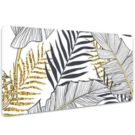 Podkładki na biurko - Podkładka mata ochrona biurka Złote liście 100x50cm, Dywanomat - miniaturka - grafika 1