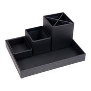 Akcesoria na biurko - Ciemnoszary 4-częściowy przybornik Bigso Box of Sweden Lena - miniaturka - grafika 1