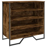 Szafki na buty - vidaXL Stojak na buty dąb wędzony 80x38x78 cm materiał drewnopochodny - miniaturka - grafika 1