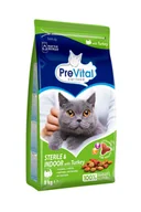 Sucha karma dla kotów - Sucha karma dla kotów sterylizowanych i niewychodzących z indykiem Prevital 8 kg - miniaturka - grafika 1
