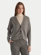 Swetry damskie - Marella Kardigan Blazer 2525346032 Szary Regular Fit - miniaturka - grafika 1
