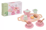 Zabawy w naśladowanie dorosłych - Drewniany zestaw do herbaty Tea set pink Joueco - miniaturka - grafika 1