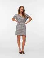 Sukienki - Vero Moda Sukienka w kolorze kremowo-granatowym - miniaturka - grafika 1