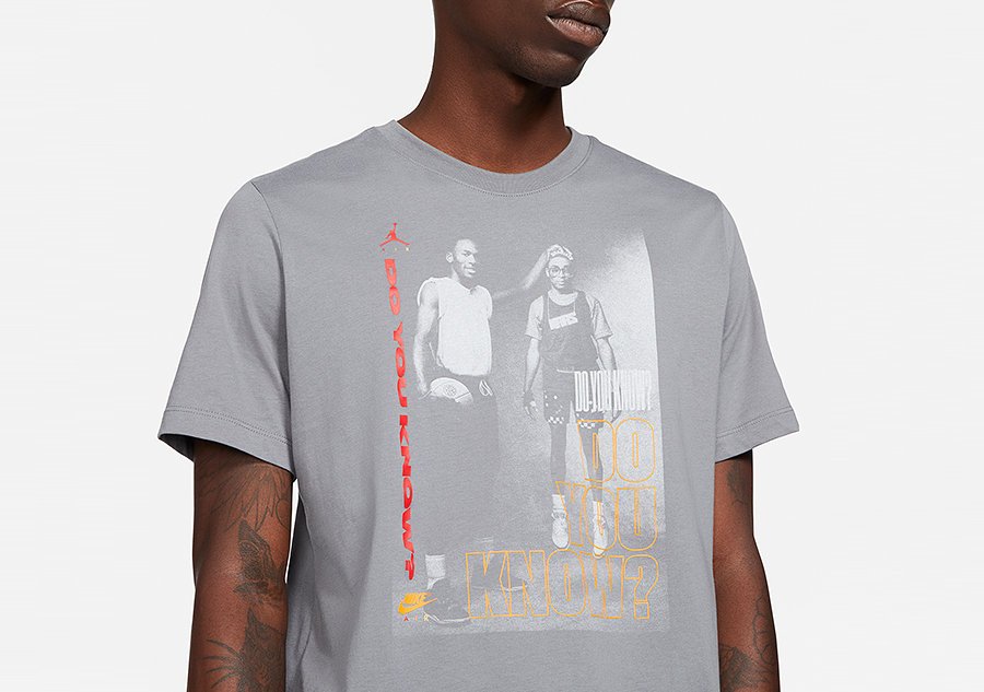 Nike Air Jordan Aj3 Crew Tee Smoke Grey