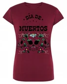 Koszulki i topy damskie - T-Shirt damski nadruk kolorowe CZASZKI r.XXL - miniaturka - grafika 1