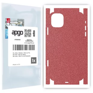 Folia naklejka skórka strukturalna na TYŁ+BOKI do Apple iPhone 11 -  Różowy Pastel Matowy Chropowaty Baranek - apgo SKINS - Folie ochronne do telefonów - miniaturka - grafika 1