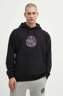 Rip Curl bluza bawełniana męska kolor czarny z kapturem z nadrukiem - Bluzy męskie - miniaturka - grafika 1