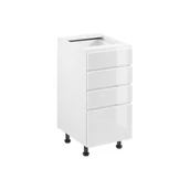 Szafki kuchenne - Szafka Dolna Stojąca 4 Szuflady D40S4 Aspen Gała Meble Grey Połysk - miniaturka - grafika 1