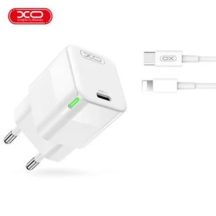 XO Ładowarka sieciowa CE06 PD 30W 1x USB-C biaa + kabel USB-C - Lightning - Ładowarki do telefonów - miniaturka - grafika 1