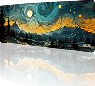 Podkładki pod mysz - Podkładka Tilt PODKŁADKA GAMINGOWA Wiry Nocnych Gwiazd 80x30 TILT Wodoodporna Prezent - miniaturka - grafika 1
