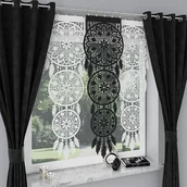 Zasłony - Panel żakardowy Alia 140 x 43 cm czarny - miniaturka - grafika 1