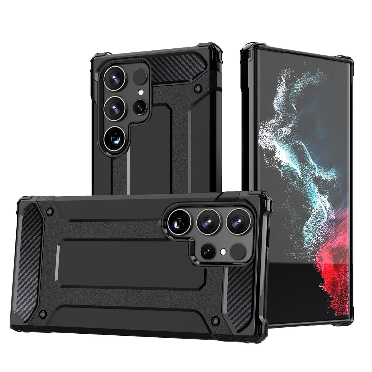 Pancerne hybrydowe etui na Xiaomi Redmi Note 14 Pro+ 5G Hybrid Armor - czarne