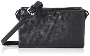 Calvin Klein Damska podwyższona torba na ramię Saffiano, Ck Black - Torebki damskie - miniaturka - grafika 1