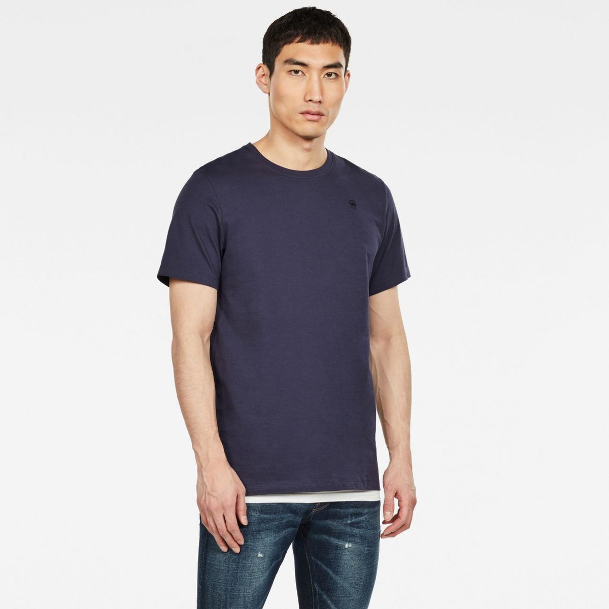 t-shirt uomo g-star d16411 336 case-s r t 6067 sartho blue