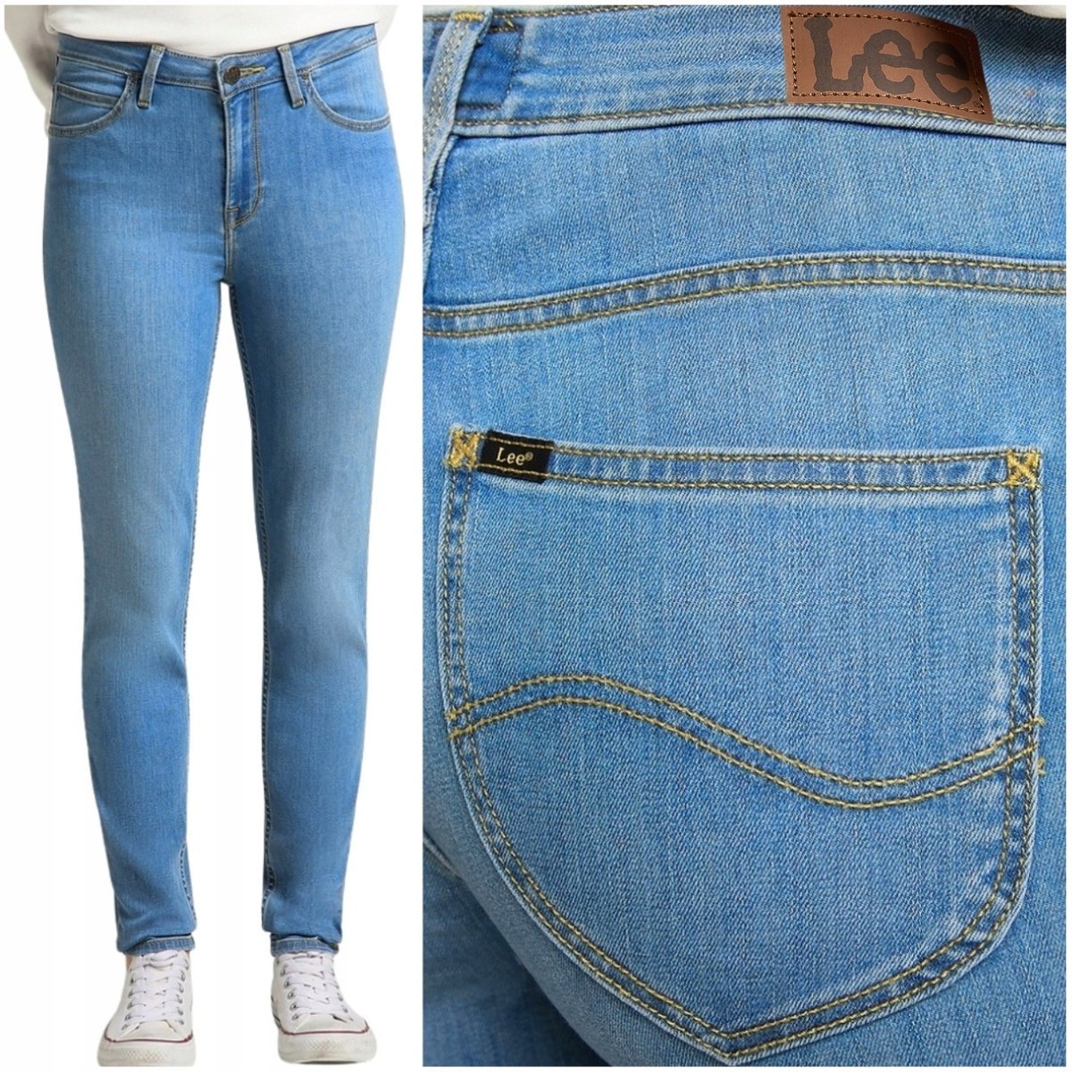 Lee SCARLETT HIGH Feature wysokie damskie spodnie jeansowe rurki W30 L33