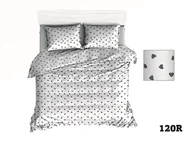 Pościel dla dzieci - Pościel 100x135 R120 biała serca serduszka szare 274D - miniaturka - grafika 1