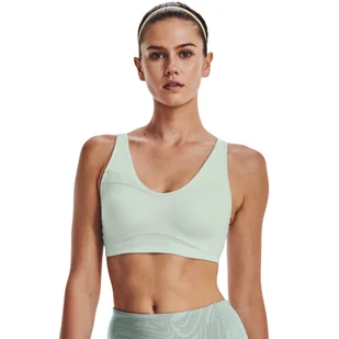 Biustonosz treningowy Under Armour UA SmartForm Evolution Mid - miętowy - UNDER ARMOUR - Bielizna sportowa damska - miniaturka - grafika 1