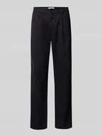Spodnie męskie - Spodnie o kroju tapered fit z zakładkami w pasie model ‘ADHANN’ - miniaturka - grafika 1