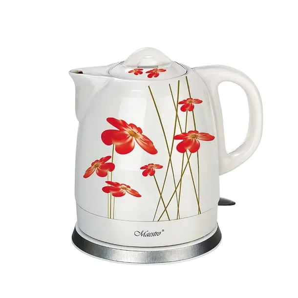 Feel Maestro MR-066-RED FLOWERS czajnik elektryczny 1,5 l 1200 W Czerwon...