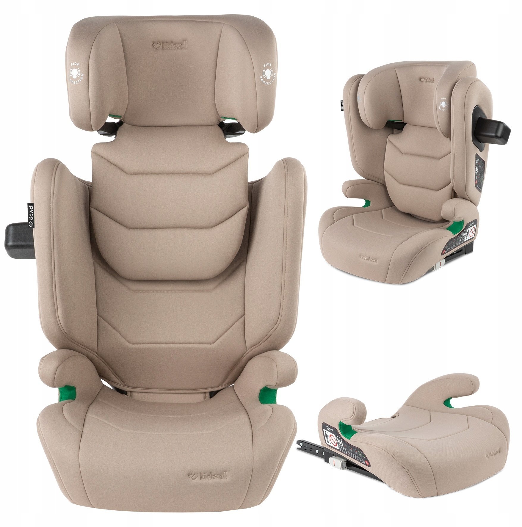 KIDWELL FOTELIK TENDO BEIGE 100-150cm ISOFIX