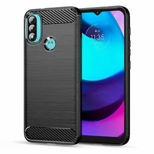 Tech-Protect Etui TPUCarbon do Motorola Moto E20/E40 Czarny - Etui i futerały do telefonów - miniaturka - grafika 1