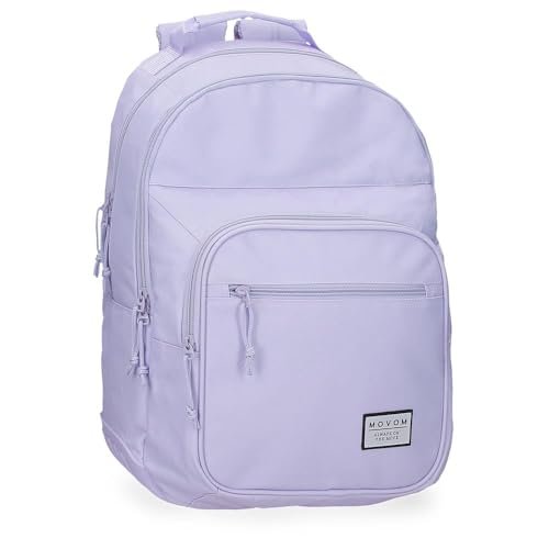 Movom Always on The Move Plecak szkolny z podwójną przegrodą do wózka fioletowy 32 x 44 x 15 cm Poliester