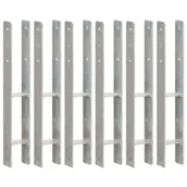 Kotwy - Vida Kotwy do słupków 6 szt. srebrne 8 x 6 x 60 cm stal V-145297 - miniaturka - grafika 1