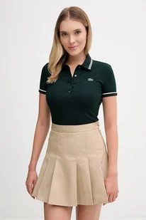 Lacoste polo damski kolor zielony DF5284 - Koszulki i topy damskie - miniaturka - grafika 1