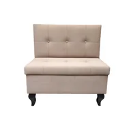 Pufy i podnóżki - Pufa z panelem i schowkiem Ludwik z przeszyciami 80cm h-82/83 różne kolory - miniaturka - grafika 1