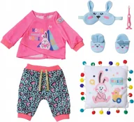 Akcesoria dla lalek - Zestaw na dobranoc ubranie do spania piżamka Baby born Deluxe 43 cm - miniaturka - grafika 1