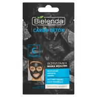 Maseczki do twarzy - Bielenda - Carbo Detox oczyszczająca maska węglowa alga chlorella - miniaturka - grafika 1