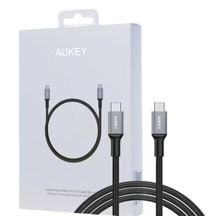 AUKEY Kabel Quick Charge CD6 nylonowy ultraszybki USB C USB C 2m (CB-CD6) - Kable komputerowe i do monitorów - miniaturka - grafika 1