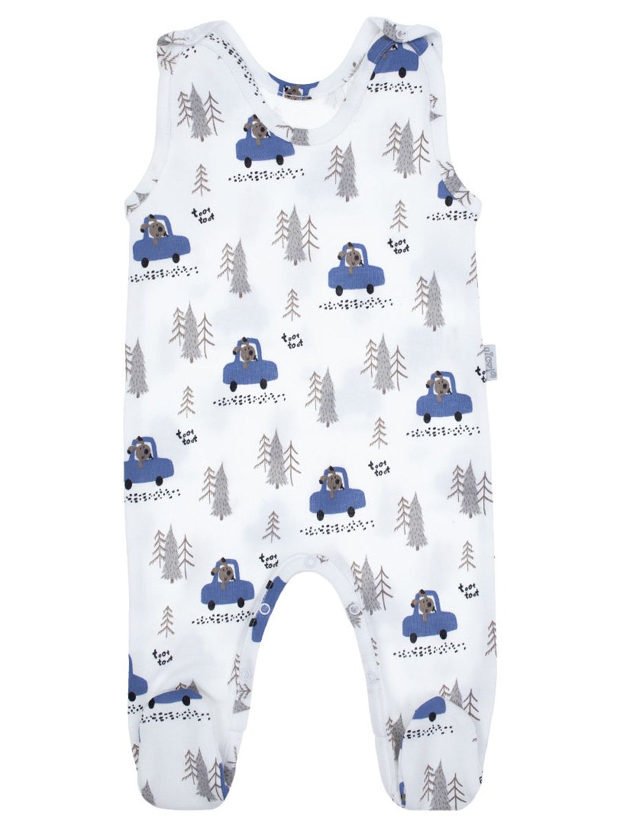 Chłopięce śpiochy miś w aucie Nicol,r.68