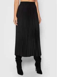 Spódnice - Selected Femme Spódnica plisowana Alexis 16073773 Czarny Regular Fit - grafika 1