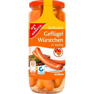 Kiełbaski Drobiowe Bockwurst w Zalewie z Niemiec - Szybkie dania obiadowe - miniaturka - grafika 1
