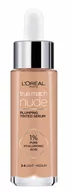 Podkłady do twarzy - Loreal Paris Paris True Match Nude Plumping Tinted Serum serum do ujednolicenia kolorytu skóry odcień 3-4 Light Medium 30 ml - miniaturka - grafika 1