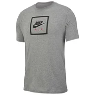 Koszulki męskie - Nike męska koszulka z krótkim rękawem Air Dk Grey Heather/(Black) S - miniaturka - grafika 1