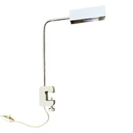 Lampy stojące - Chrom/szara lampa biurkowa/lampa zaciskowa Bremshey, Niemcy lata 70. - miniaturka - grafika 1