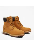 Botki damskie - Timberland Skórzane botki "Premium 6" w kolorze jasnobrązowym - miniaturka - grafika 1