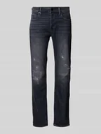 Spodnie męskie - Jeansy o kroju slim fit z przetarciami - miniaturka - grafika 1