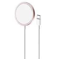 Ładowarki do telefonów - Puro Magnetic Charging Cable USB-C Magsafe – Ładowarka bezprzewodowa indukcyjna 15W (różowy) - miniaturka - grafika 1