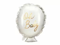 Baby shower i roczek - Balon foliowy Oh baby na baby shower - 53 cm - 1 szt. - miniaturka - grafika 1