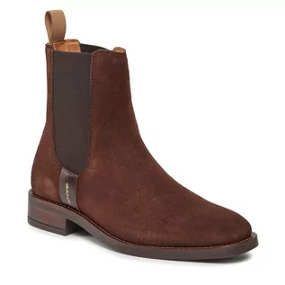 Botki damskie - Sztyblety Gant Fayy Chelsea Boot 27553384 Dark Brown - grafika 1