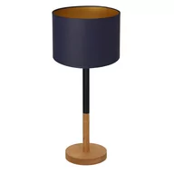 Lampy stojące - Luminex Table lamps 3828 Lampa stołowa lampka 1x60W E27 czarny/niebieski/naturalny/złoty - miniaturka - grafika 1