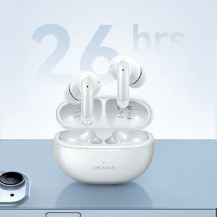 USAMS Słuchawki Bluetooth 5.3 TWS X-Don Series Dual mic ENC bezprzewodowe biały/white BHUXD02 (USAMS-XD18) - Słuchawki - miniaturka - grafika 7