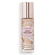 Rozświetlacze do twarzy i ciała - Makeup Revolution Face& Body Glow Płynny Rozświetlacz do Twarzy i Ciała Festive Allure - miniaturka - grafika 1